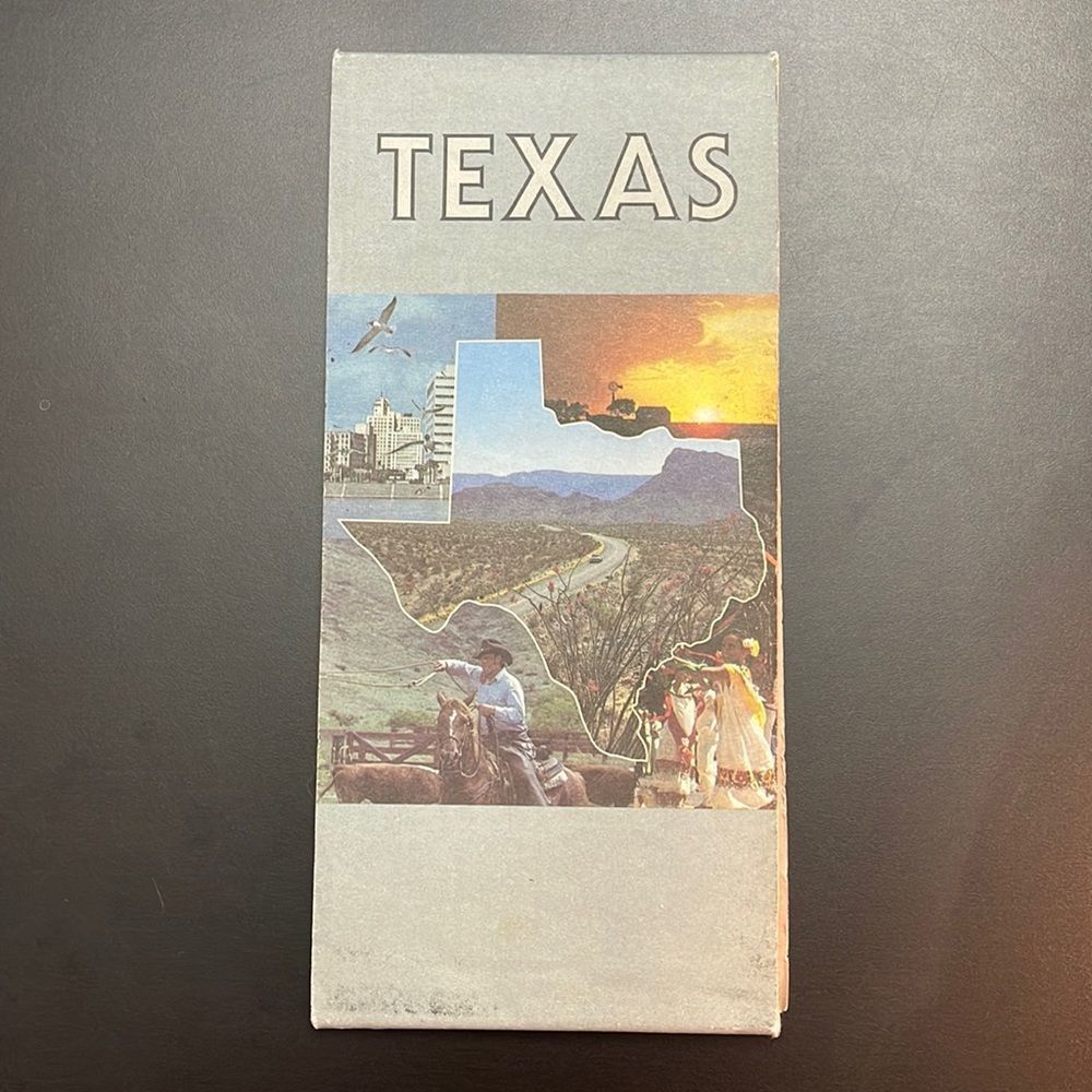 Vintage 1980 Roadmap of Texas